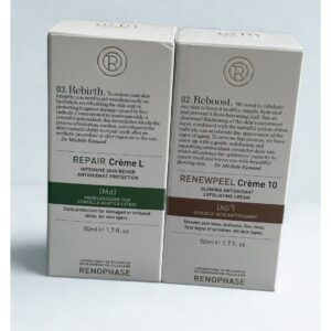 Summer Glow and Recovery Duo with Renophase Repair Crème L and Renewpeel Crème 10